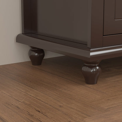 Buffet/meuble de rangement avec étagère à 3 niveaux et portes en acrylique