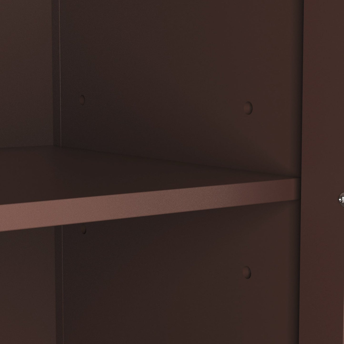 Buffet/meuble de rangement avec étagère à 3 niveaux et portes en acrylique