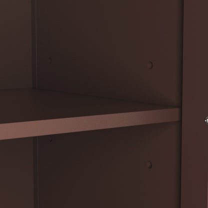 Buffet/meuble de rangement avec étagère à 3 niveaux et portes en acrylique