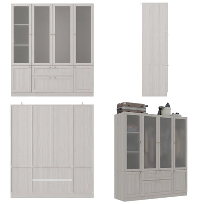 Armoire en bois massif et en panneaux de particules