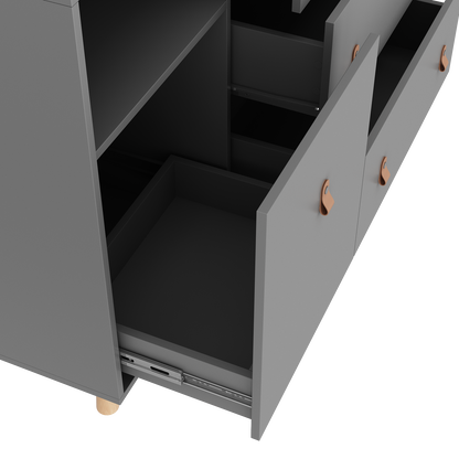 Table à langer pour bébé, commode à 4 tiroirs pour chambre d'enfant, table à langer