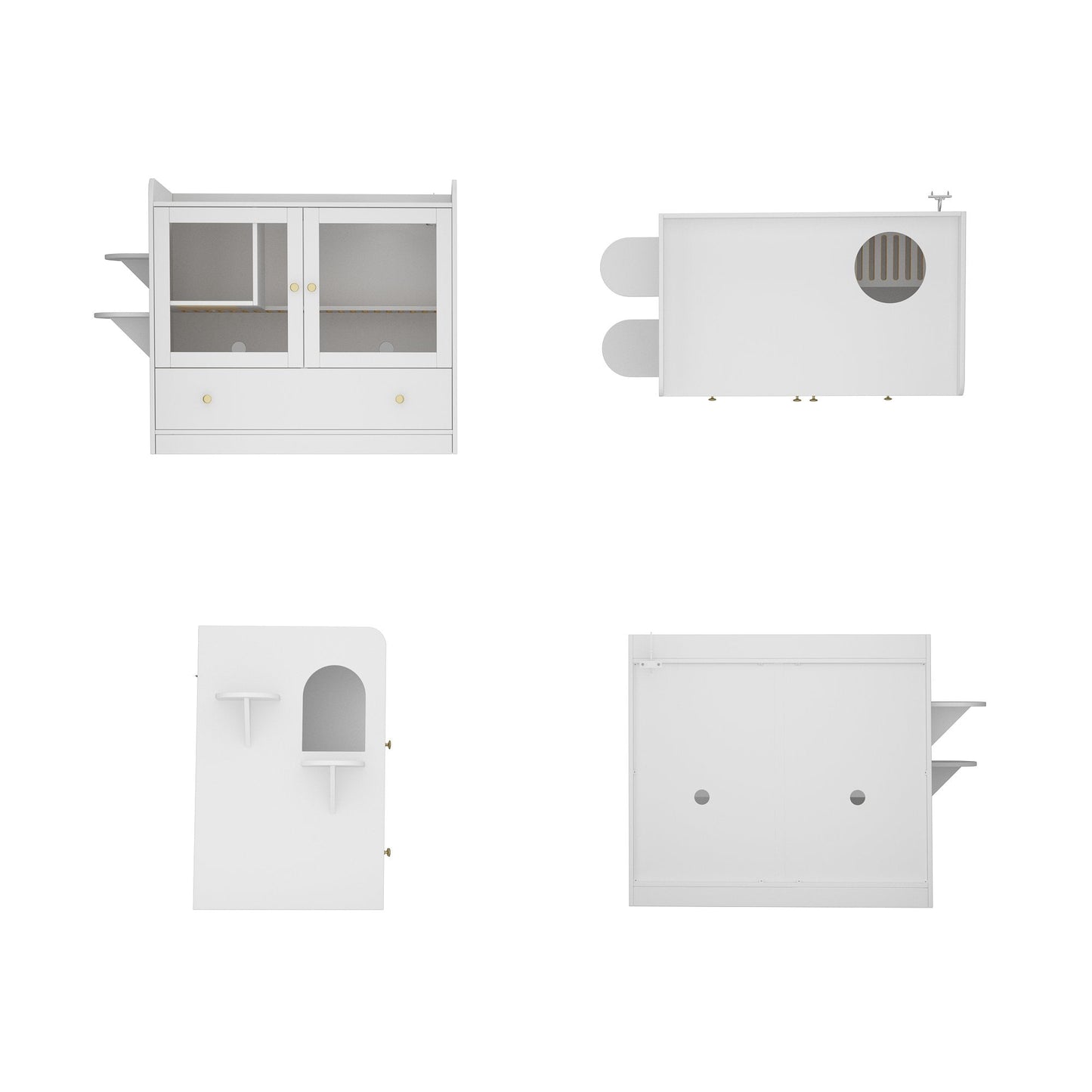 Enclos en bois pour bac à litière Enclos en bois pour bac à litière