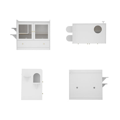 Enclos en bois pour bac à litière Enclos en bois pour bac à litière