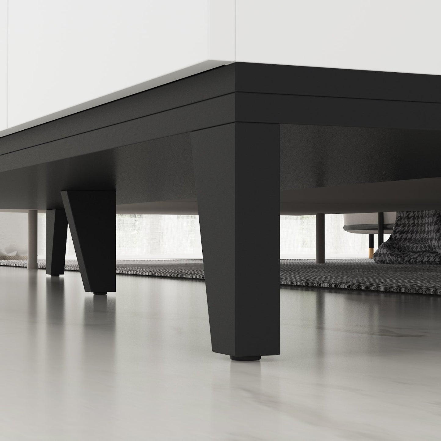 Buffet moderne à 4 portes et 4 tiroirs, meuble de rangement pour cuisine