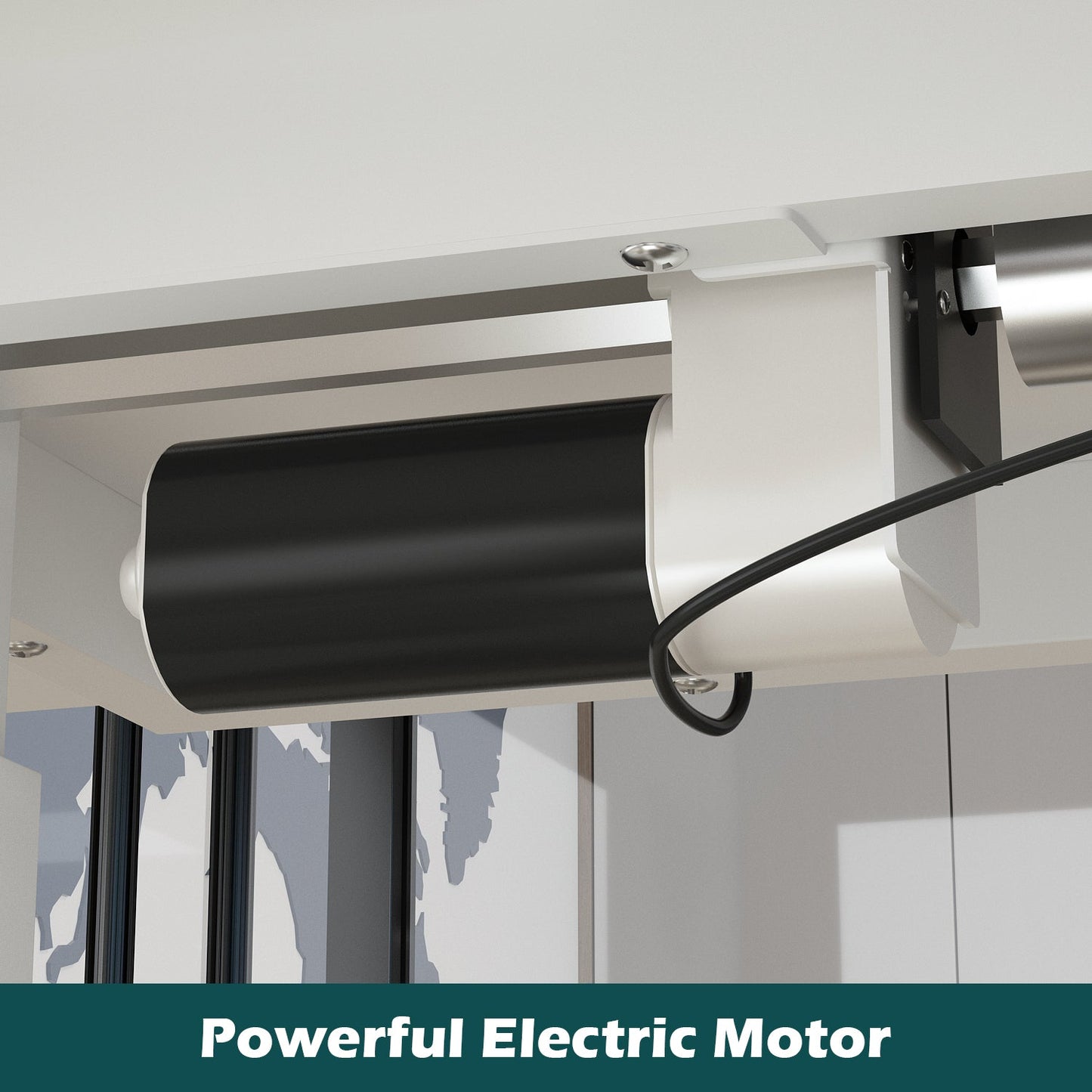 Bureau assis-debout extra-large avec vérin électrique - Plateau de 63 x 31,5 cm