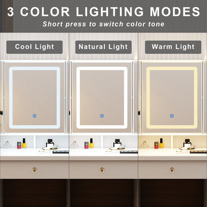 Coiffeuse avec miroir et lampe