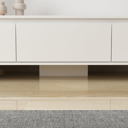 Meuble TV large, meuble multimédia, meuble TV à largeur réglable pour salon