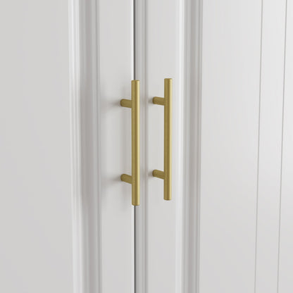 Armoire familiale, armoire de chambre, dressing à 4 portes et tiroirs