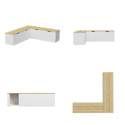 Banc d'angle pour ranger les chaussures