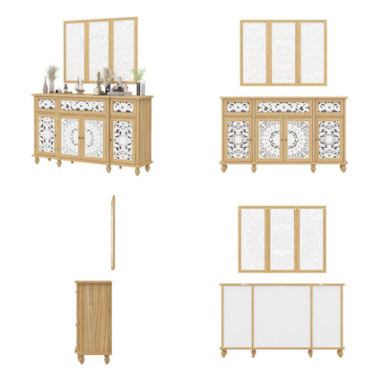Buffet/meuble de rangement de 59,1 cm de large avec décorations murales