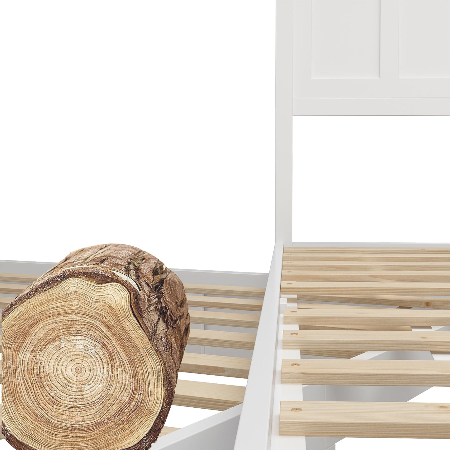 Lit plateforme en bois massif au style élégant