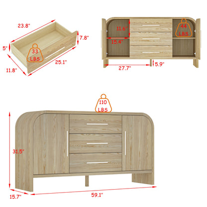 Buffet/meuble de rangement de 59 po de largeur