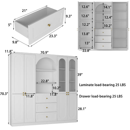 Armoire élégante avec un grand espace de rangement et une finition blanche