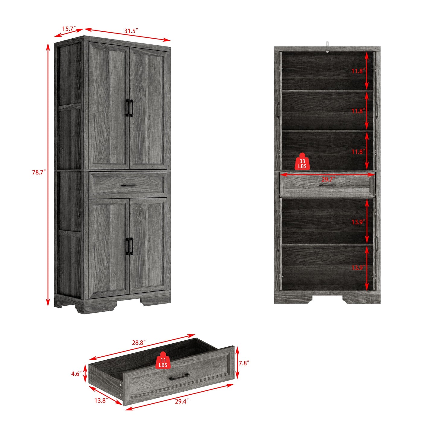 Meuble de rangement modulaire élégant : design épuré et combinaison de compartiments ouverts et fermés.