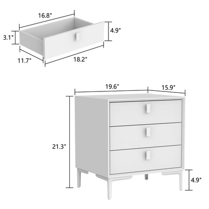 Table de chevet noire avec pieds en métal doré et 3 tiroirs