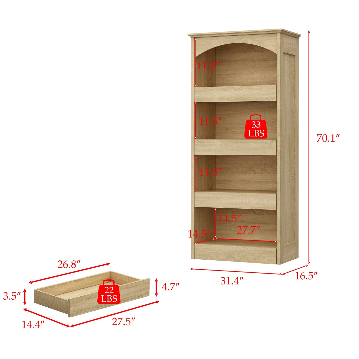 Armoire à linge de salle de bain élégante avec tiroirs dissimulés et étagères ouvertes