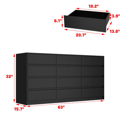 Commode 63 W à 12 tiroirs