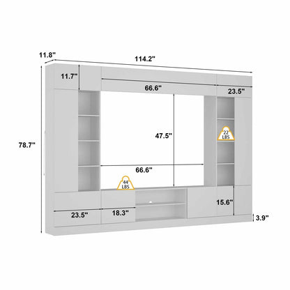Centre multimédia avec un espace de rangement important