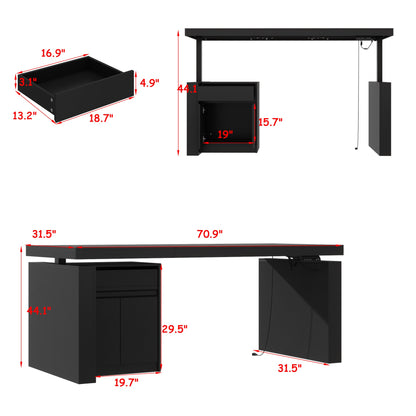 Îlot de cuisine relevable