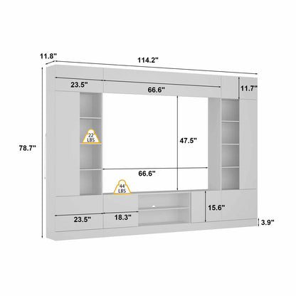 Centre multimédia avec un espace de rangement important