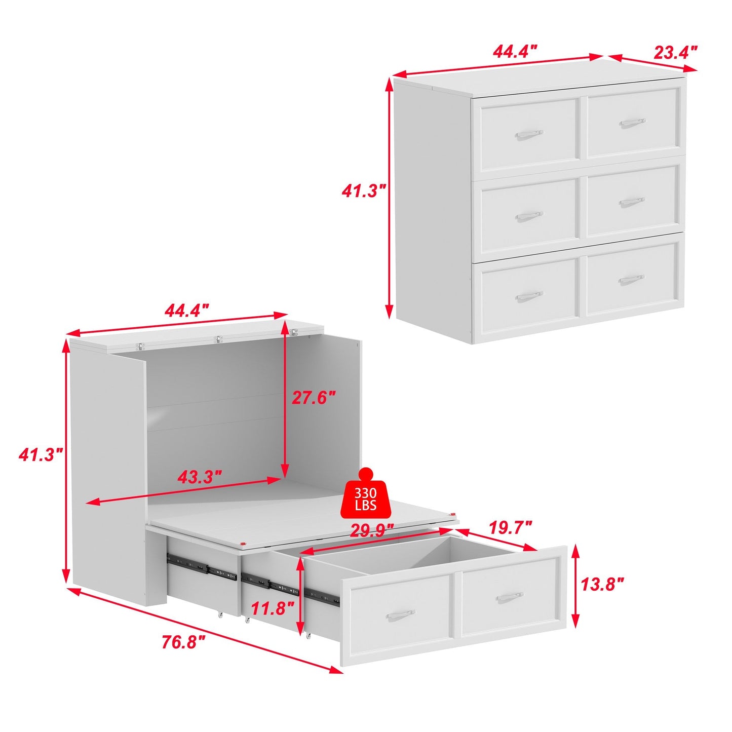 Lit escamotable pliable avec prises électriques