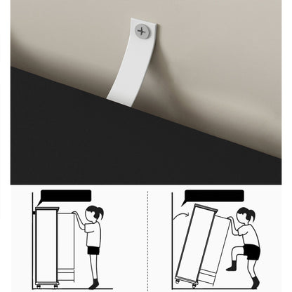 Buffet/meuble de rangement avec étagère à 3 niveaux et portes en acrylique