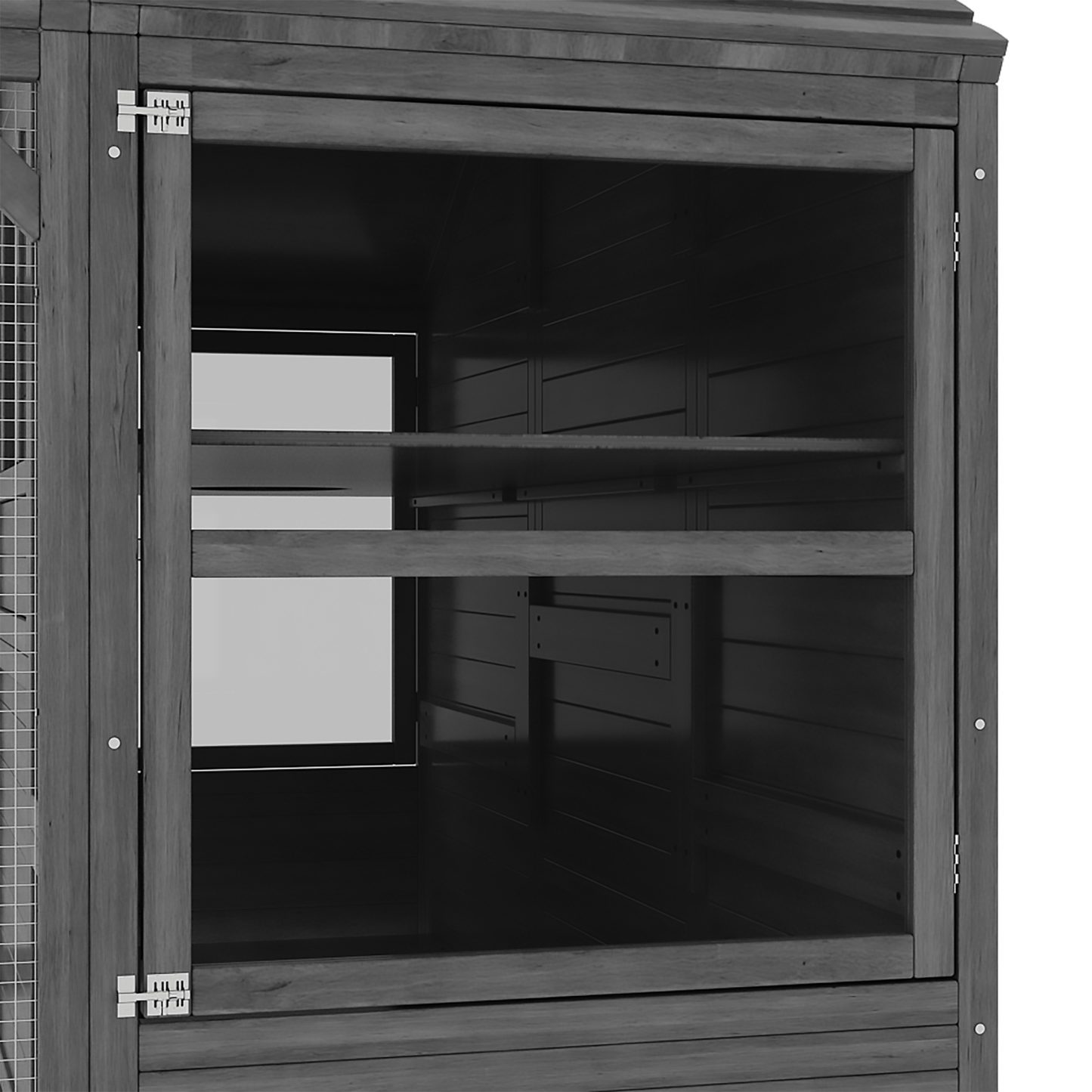 Grand enclos extérieur pour chat avec couvercle et conception à plusieurs niveaux