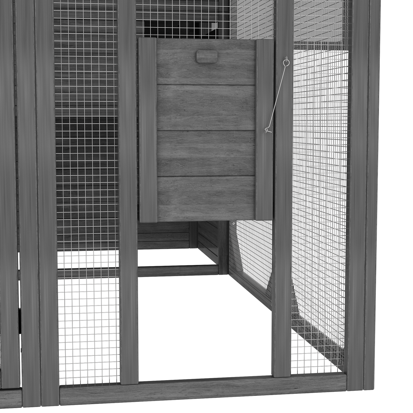 Grand enclos extérieur pour chat avec couvercle et conception à plusieurs niveaux