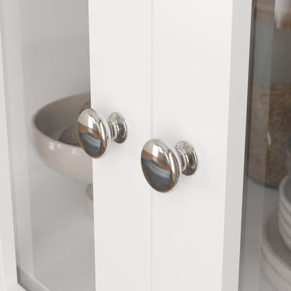 Buffet/meuble de rangement avec étagère à 3 niveaux et portes en acrylique