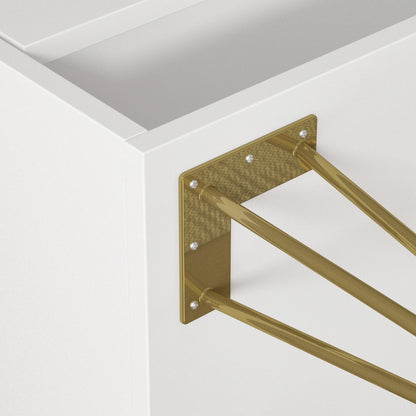 Table d'appoint, table de chevet, commode, mini table de chevet avec pieds dorés pour chambre à coucher 