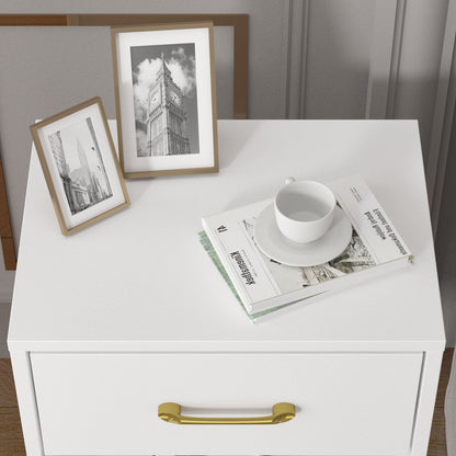 Table d'appoint, table de chevet, commode, mini table de chevet avec pieds dorés pour chambre à coucher 