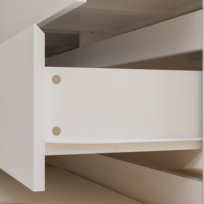 Table de travail pivotante en forme de L avec 6 tiroirs