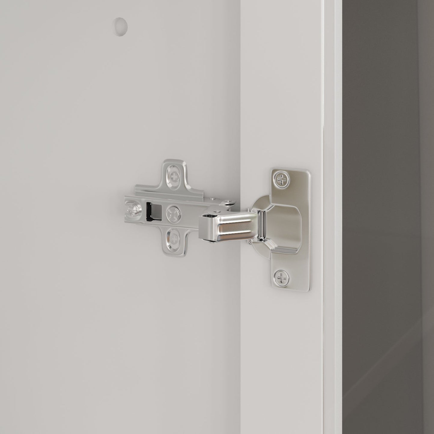 Buffet/meuble de rangement avec étagère à 3 niveaux et portes en acrylique