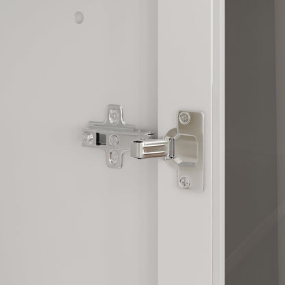 Buffet/meuble de rangement avec étagère à 3 niveaux et portes en acrylique