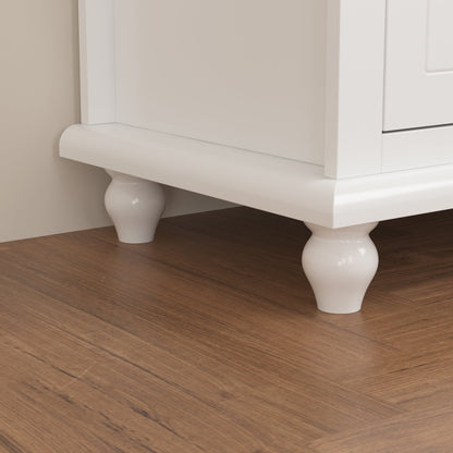 Buffet/meuble de rangement avec étagère à 3 niveaux et portes en acrylique