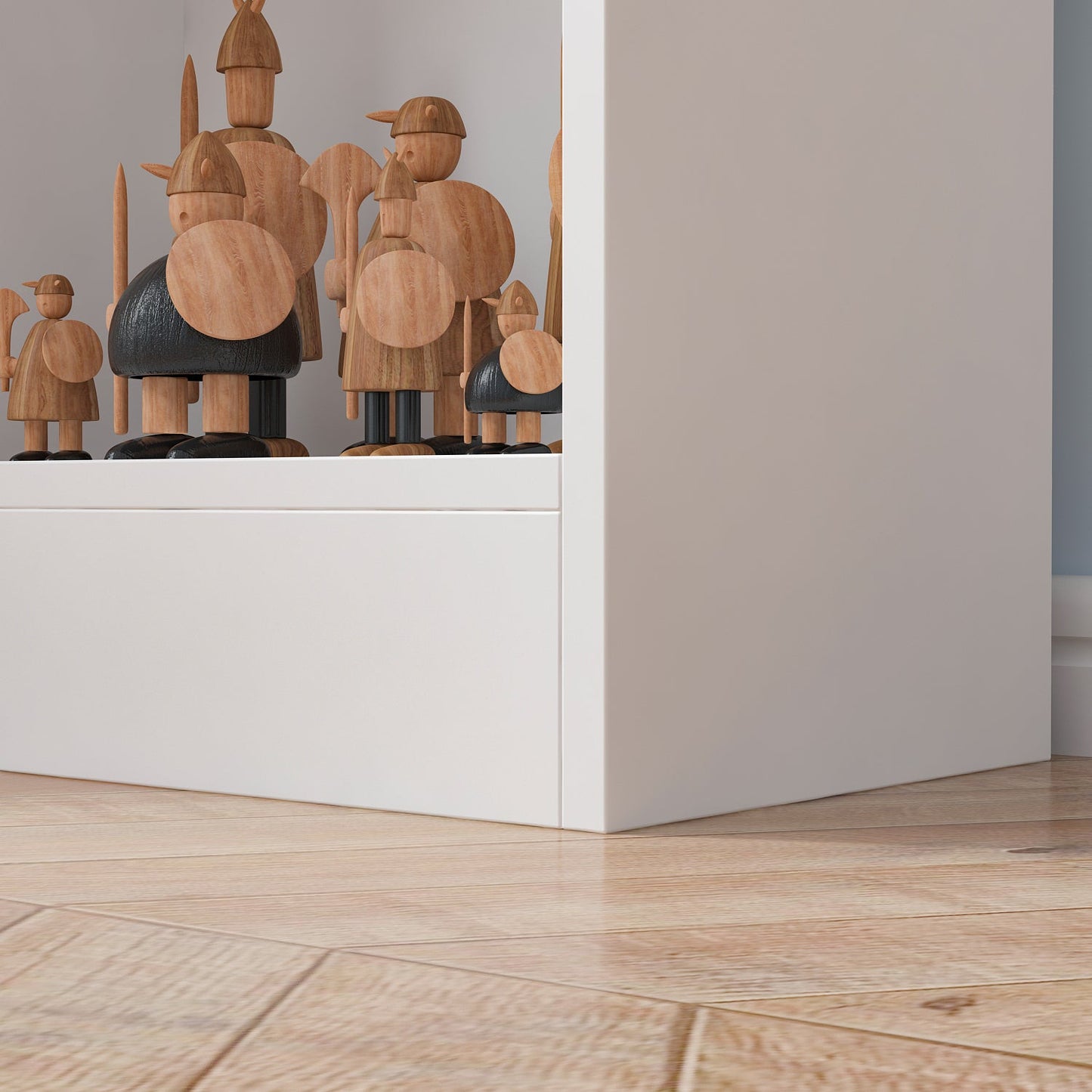 Meuble d'entrée, bibliothèque large pour enfants avec plusieurs compartiments et étagère à 3 niveaux 