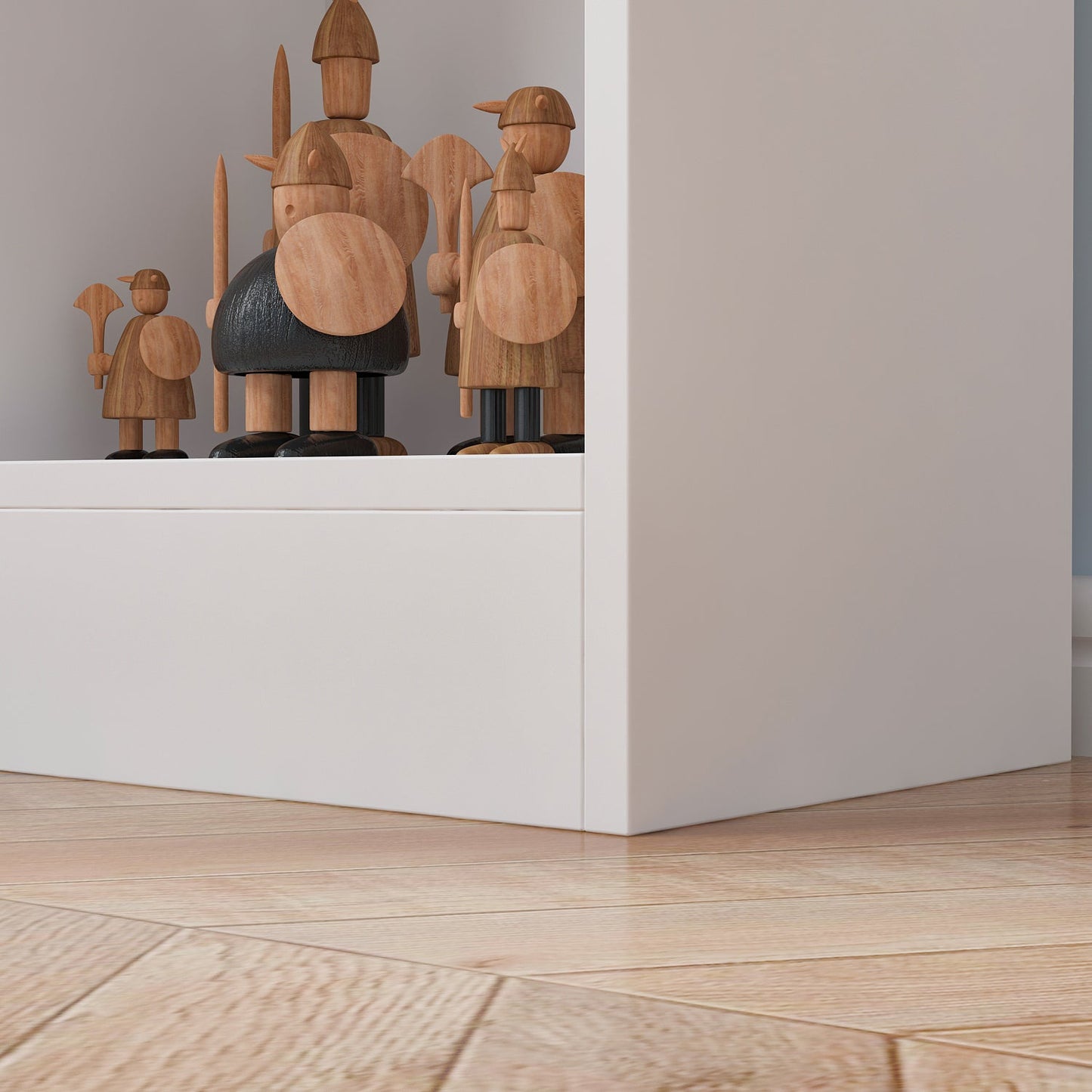 Meuble d'entrée, bibliothèque large pour enfants avec plusieurs compartiments et étagère à 3 niveaux 