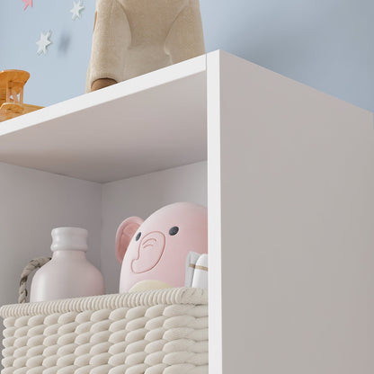 Meuble d'entrée, bibliothèque large pour enfants avec plusieurs compartiments et étagère à 3 niveaux 