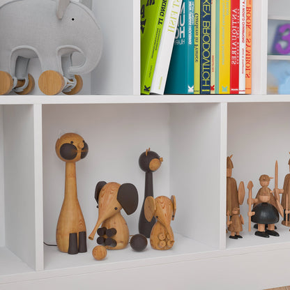 Meuble d'entrée, bibliothèque large pour enfants avec plusieurs compartiments et étagère à 3 niveaux 