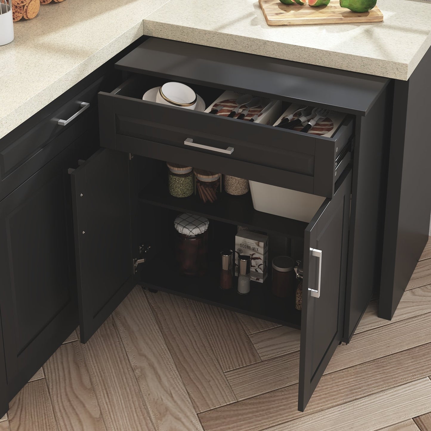 Îlot de cuisine d'angle 51W