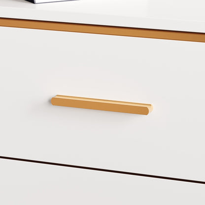 Table de chevet à 3 tiroirs avec pieds en métal