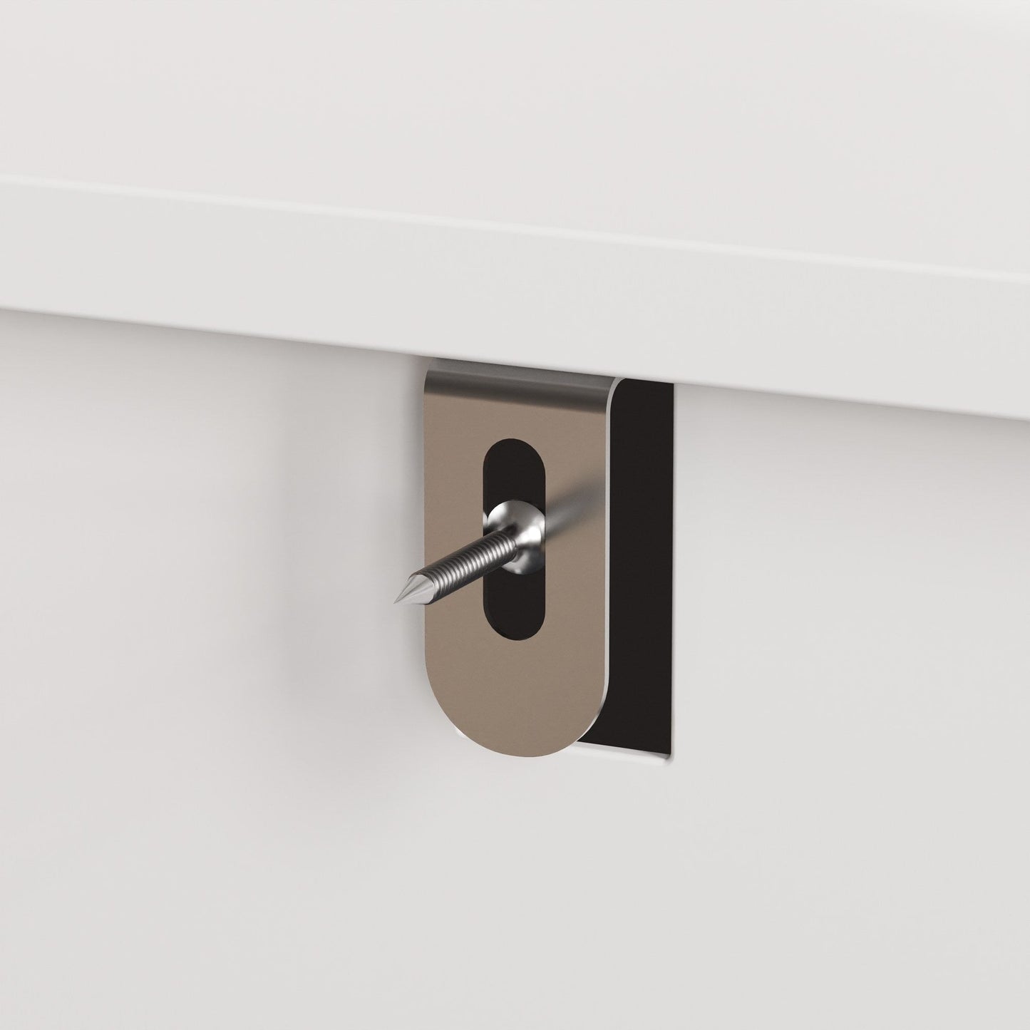 Table de chevet à 3 tiroirs avec pieds en métal