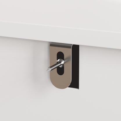 Table de chevet à 3 tiroirs avec pieds en métal