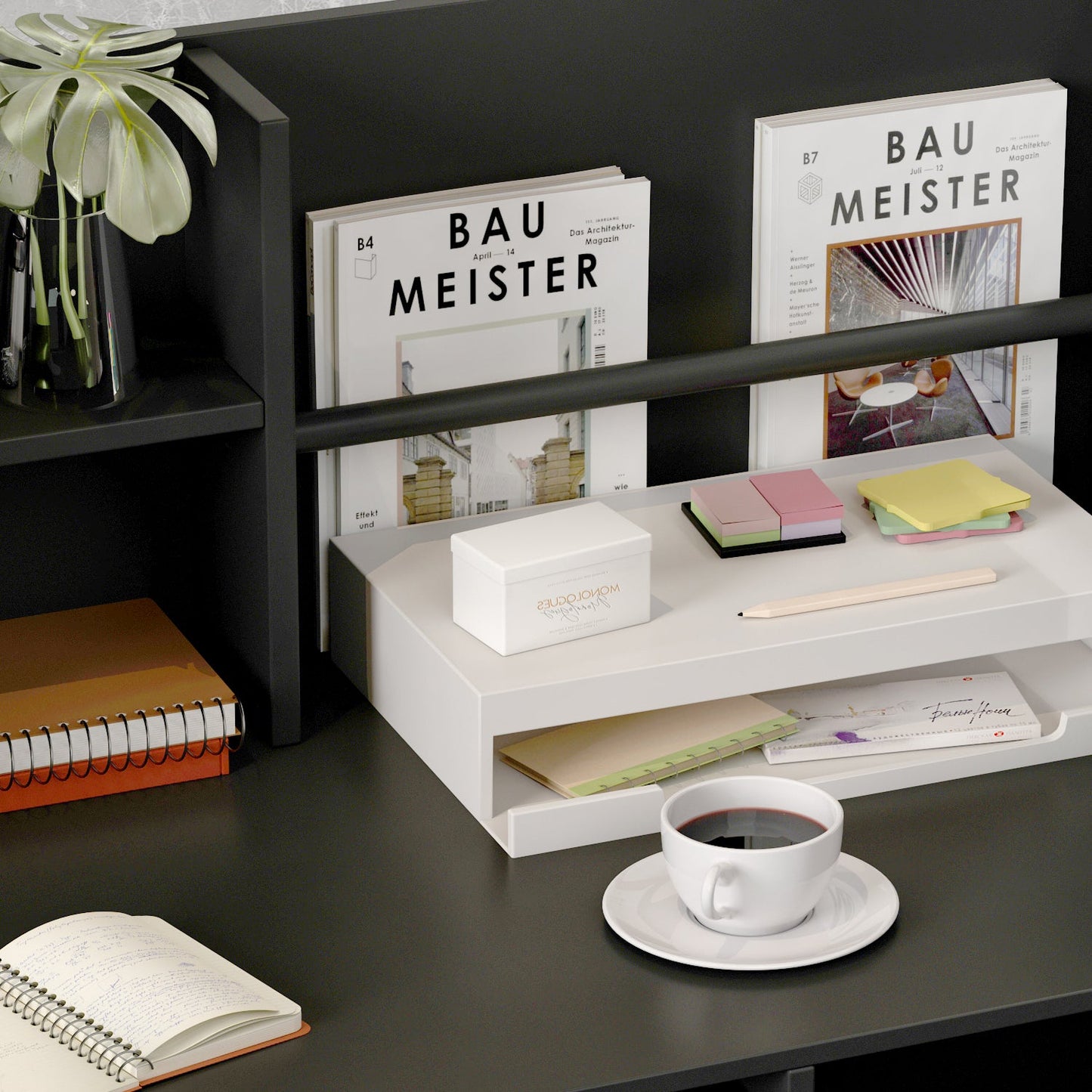 Bureau d'accueil moderne en bois avec armoire de rangement verrouillable, 47 pouces de large. 