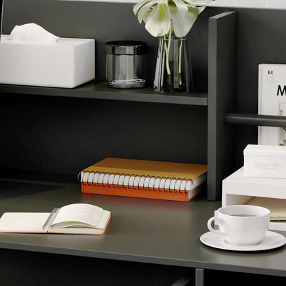 Bureau d'accueil moderne en bois avec armoire de rangement verrouillable, 47 pouces de large. 