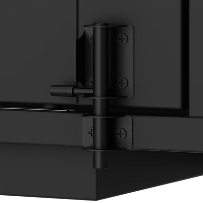 Cage pour chien à 6 tiroirs et 2 compartiments avec porte de style grange